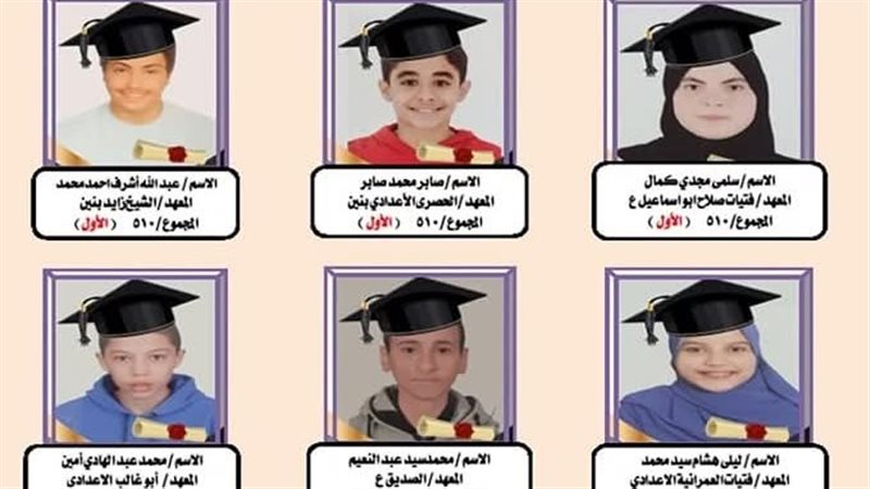 اوائل الشهادتين الابتدائية