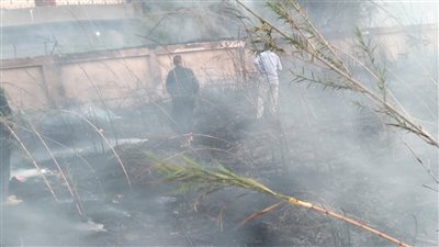 آثار اندلاع حريق داخل مركز إرسال بطرة في طلخا بالدقهلية (صور)