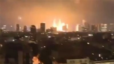 اللقطات الأولى لإطلاق موجة جديدة من الصواريخ الإيرانية على إسرائيل (فيديو)