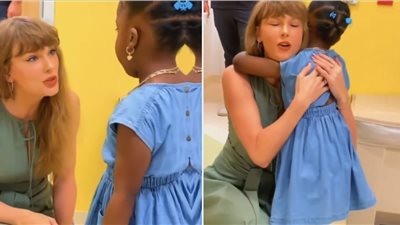 تايلور سويفت تزور مستشفى للأطفال (فيديو)