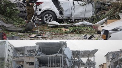15 صورة توثق حجم الدمار الهائل في إسرائيل بعد ليلة قصف عنيفة