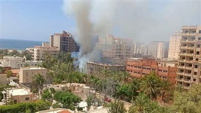 حريق بفيلا مهجورة بمنطقة العجمي غرب الإسكندرية 