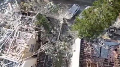 مقطع فيديو جديد يظهر الدمار الهائل في تل أبيب.. ونشطاء: تشبه غزة