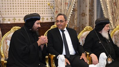 محافظ قنا يشارك في الاحتفالية الرسمية لاستقبال الأنبا إغناطيوس بالمطرانية