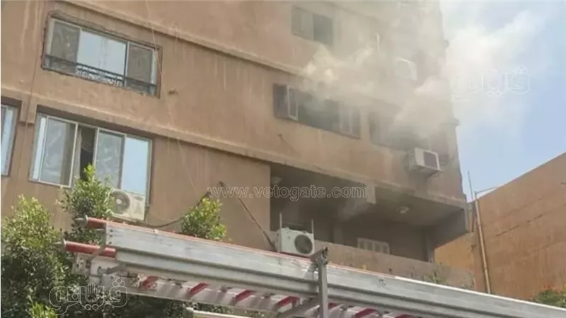 حريق بشقة سكنية،