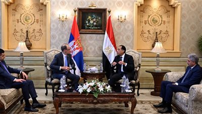 بدء جلسة مباحثات موسعة بين رئيسي وزراء مصر وصربيا لبحث تعزيز التعاون الثنائي 