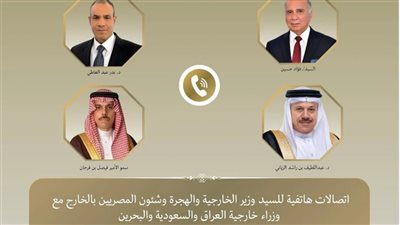 اتصالات لوزير الخارجية مع نظرائه في العراق والسعودية والبحرين لبحث تطورات الأوضاع بالمنطقة 