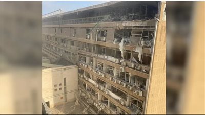 لحظة قصف مستشفى 