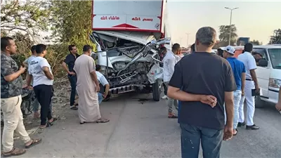 مصرع شخص في تصادم سيارتين على طريق مصر إسكندرية الزراعي بالقليويية 