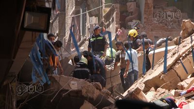 13 ناجيا وحالتي وفاة، حصيلة ضحايا العقارات المنهارة بحدائق القبة