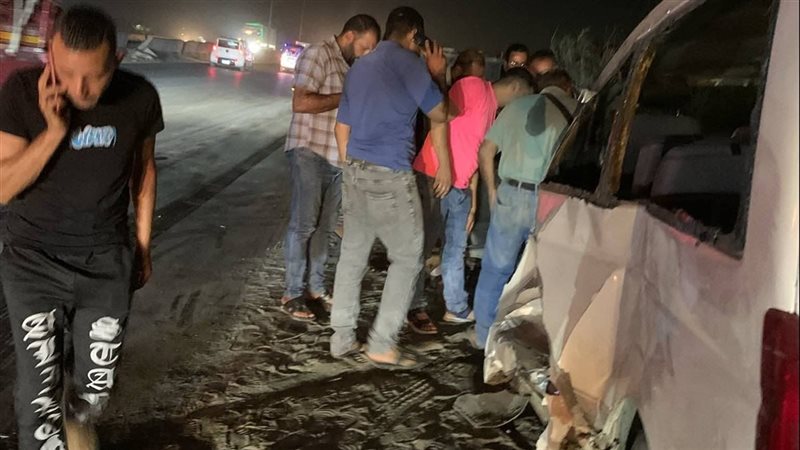 حادث تصادم بطريق