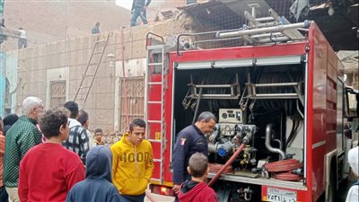 إخماد حريق في مسجد بشبرا الخيمة| صور 