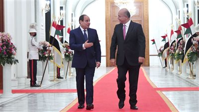  تفاصيل تطور العلاقات المصرية العراقية تزامنا مع تهنئة السيسي بمناسبة الذكرى المئوية لتأسيس الدولة العراقية الحديثة