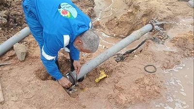 مياه القناة تنتهي من إصلاح خطوط مياه الشرب بالمحافظات|صور