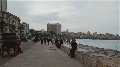 وسط توقعات بسقوط أمطار.. سماء الإسكندرية ملبدة بالسحب| فيديو 