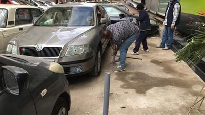 حملة لإزالة الاشغالات بشوارع المنصورة |صور 