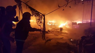 حريق يلتهم 4 أفدنة من أشجار مزرعة الصرف الصحي بسوهاج 