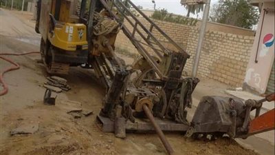 تنفيذ شبكة تجفيف الصرف الصحي بفنارة بالإسماعيلية 