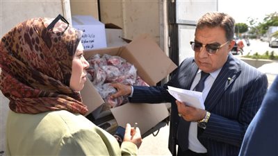 محافظ الدقهلية يشهد استلام دفعة جديدة من لحوم صكوك الأوقاف