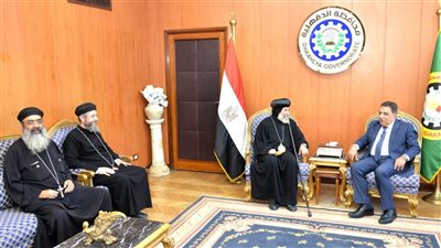 محافظ الدقهلية يستقبل وفد مطرانية الأقباط بميت غمر في لقاء تعزيز أواصر التواصل والمحبة 