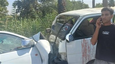 بالأسماء إصابة 11 شخصا في حادث تصادم بالمنيا