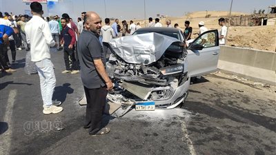 مصرع 3 أشخاص في حادث تصادم أعلى محور 26 يوليو (فيديو وصور)