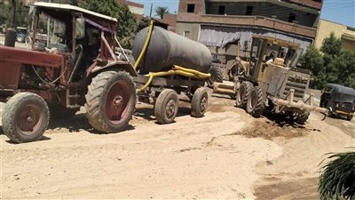 رئيس مدينة أبشواي في الفيوم: حل مؤقت لطريق السنجق لحين الانتهاء من الصرف الصحي