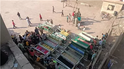 نعوش فارغة، مشهد مهيب قبل وداع شهداء لقمة العيش بالمنوفية (فيديو)