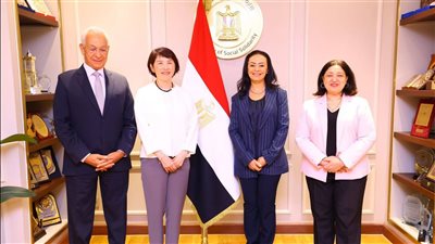 وزيرة التضامن الاجتماعي تلتقي نائب رئيس الوكالة اليابانية للتعاون الدولي 