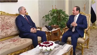 تفاصيل لقاء الرئيس السيسي والمشير خليفة حفتر بمدينة العلمين
