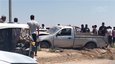 إصابة 8 أشخاص في حادث تصادم على طريق الإسماعيلية - الزقازيق الزراعي (صور) 