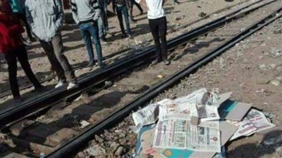 بيان عاجل من السكك الحديدية عن خروج عربة بقطار القاهرة - الإسكندرية عن مسارها بالمنوفية