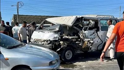وفاة سائق ميكروباص في حادث تصادم على الطريق الدولي بدمياط الجديدة 