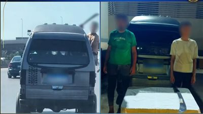 القبض على المتهم بالظهور عاريا ويحمل سلاحا أبيض بداخل سيارة بطريق القاهرة الإسكندرية الصحراوي