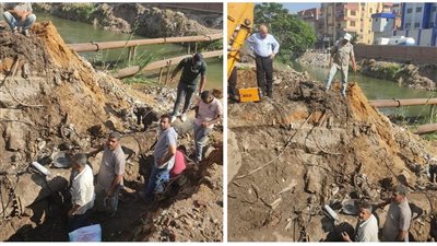 إصلاح خط رئيسي للمياه في أبو حماد بالشرقية 