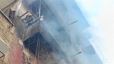 مصرع طفل في حريق شقة بدار السلام (صور) 