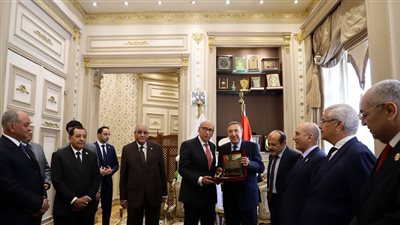 رئيس مجلس الدولة يستقبل رئيس الدستورية العليا لتهنئته بتولي منصبه الجديد