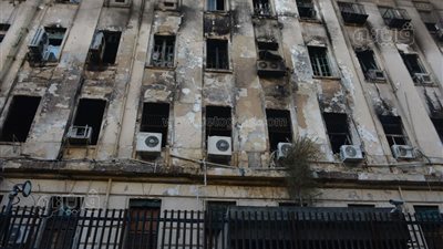 آثار حريق سنترال رمسيس (فيديو) 