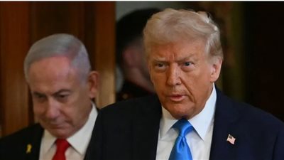 صحيفة عبرية: ترامب مارس ضغطا شديدا على نتنياهو لوقف النار والأخير يغادر الاجتماع دون تصريحات