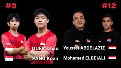 تنس الطاولة، وداع مبكر للزوجي المصري في السلسلة العالمية