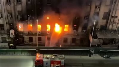 من داخل المكاتب، شاهد آثار حريق سنترال رمسيس بعد تجدد اشتعال النيران (فيديو)