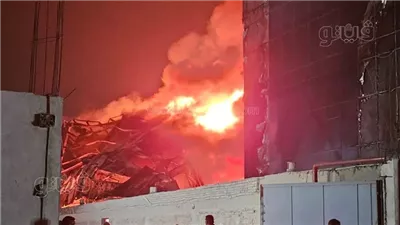 نشوب حريق داخل مصنع قطن في القليوبية
