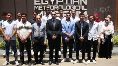 طلاب علوم الفضاء بجامعة بني سويف الأهلية في زيارة علمية للأرصاد الجوية
