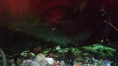 حريق بمخلفات في القليوبية والحماية المدنية تدفع بسيارات إطفاء (صور) 