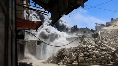 استشهاد 5 فلسطينيين بقصف إسرائيلي قرب نادي المجمع الإسلامي في غزة