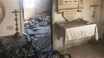 حرق وتخريب كنيسة 