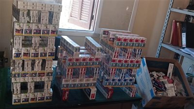 التحفظ على 805 علبة سجائر في حملة تموينية بالفيوم 