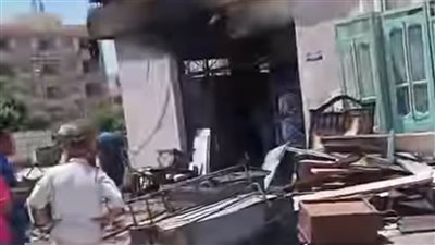 18 صورة ترصد آثار حريق معرض موبيليا في جمصة بالدقهلية 