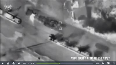 جيش الاحتلال الإسرائيلي ينشر مشاهد لقصف أهداف في جنوب سوريا 