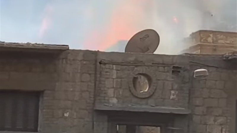 حريق فيلا بحلوان